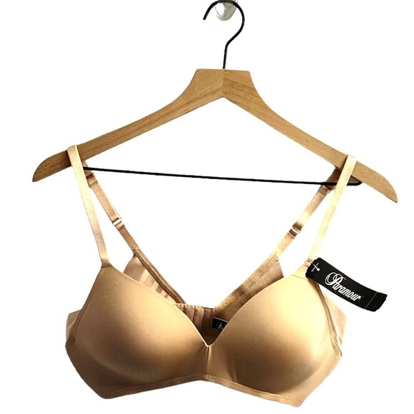 PARAMOUR Wireless T-Shirt Bra Size 34C Neutral Beige Tan Side Smoothing Support - Picture 4 of 8